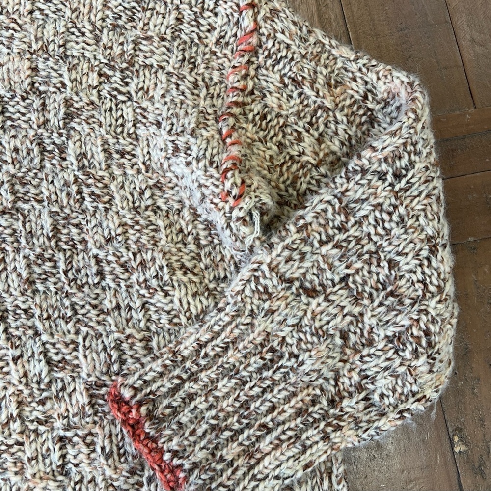 Free People Echo Pullover Sweater in Cream  Women’s XS Knit Oversized Turtleneck - Picture 3 of 10